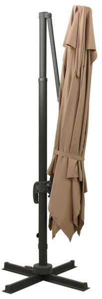 VidaXL tópszínű dupla tetejű konzolos napernyő 300 x 300 cm