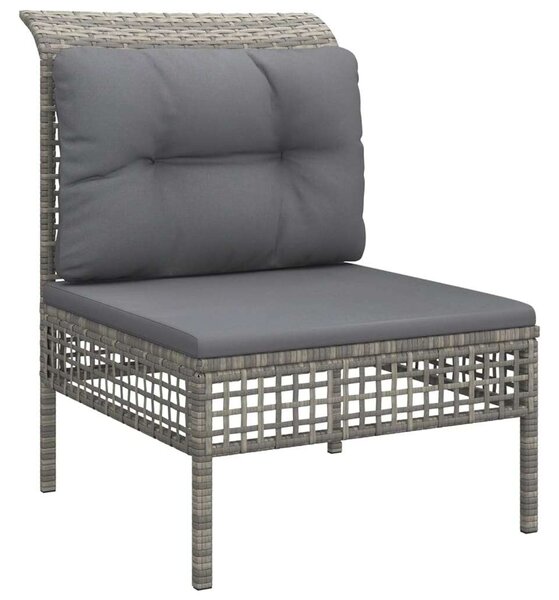 Polyrattan Kerti Ülőgarnitúra - 5 részes - Szürke