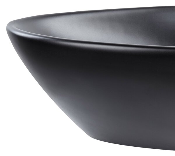 Pultra helyezhető mosdókagyló TIRIG Fekete 60 x 39 cm Kerámia