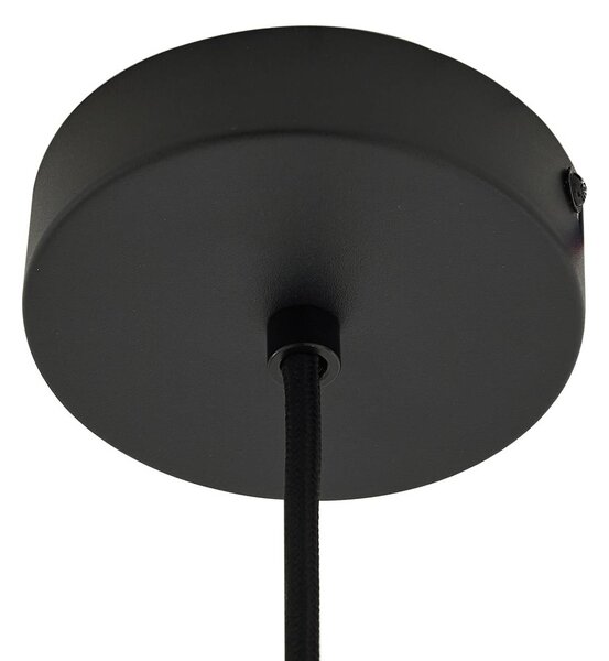 Lindby Lelia lógó világítás, füstszürke, üveg, Ø 35 cm, dimmelhető, Alu / szürke / cink, Nappali / Étkező, Üveg, Dizájn