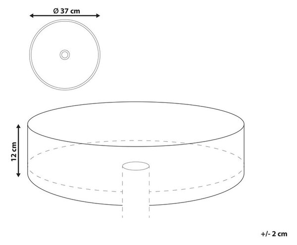 Pultra helyezhető mosdókagyló GUDAR Rózsaszín ⌀ 37 cm Kerámia