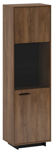 Vitrin, bolzano tölgy/fekete, jobbos, DELIS A2