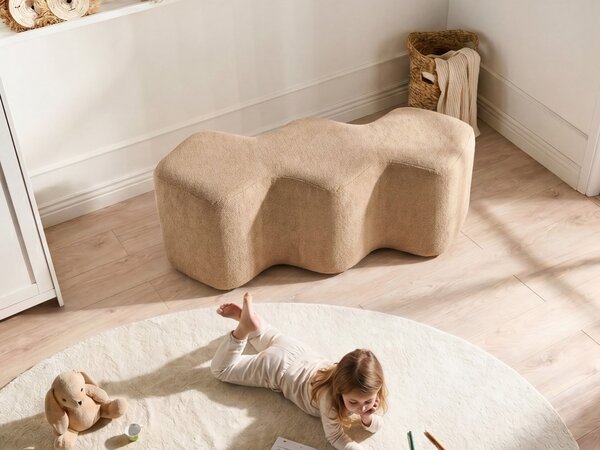 Kárpitozott pad LITTLETON Bézs