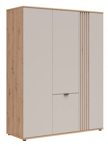 Gardróbszekrény Venvou 120, Laminált forgácslap, 195x150x56cm, Kasmír, Artisan tölgy