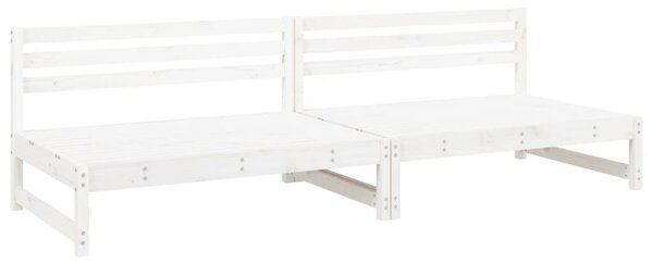VidaXL 2 db fehér kerti tömör fenyőfa középső kanapé 120 x 80 cm
