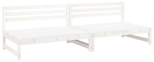 VidaXL 2 db fehér kerti tömör fenyőfa középső kanapé 120 x 80 cm