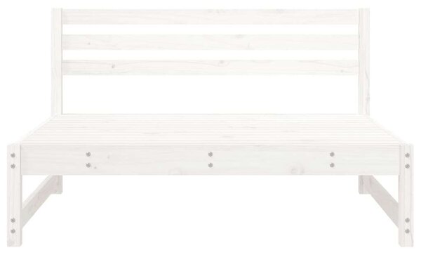 VidaXL 2 db fehér kerti tömör fenyőfa középső kanapé 120 x 80 cm