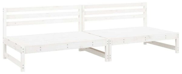 VidaXL 2 db fehér kerti tömör fenyőfa középső kanapé 120 x 80 cm