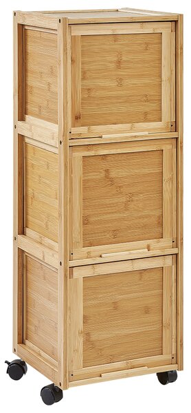 Fürdőszobai szekrény SHAWNEE Bambusz 32 cm Világosbarna