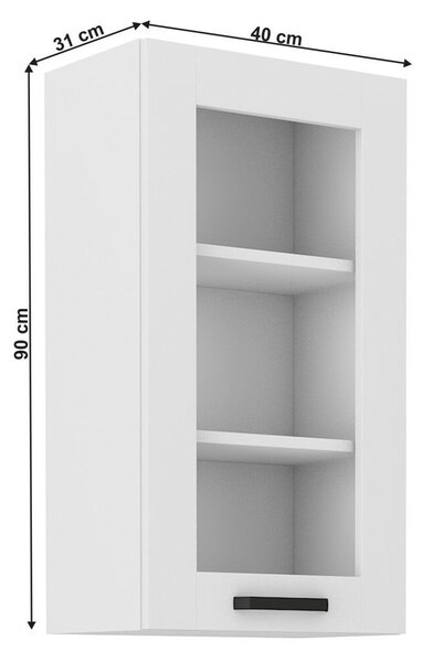 Felső szekrény, fehér, LULA 40 GS-90 1F