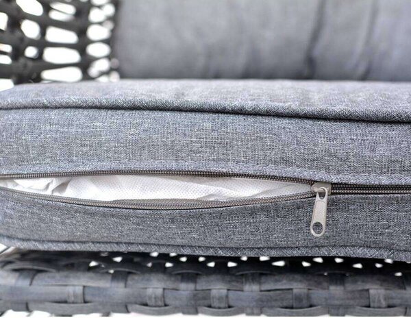 Rojaplast Ohio exkluzív polyrattan kerti Bútor garnitúra - szürke