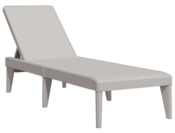 VidaXL Napozóágy - Szürke PP - 186 x 60 x 29 cm