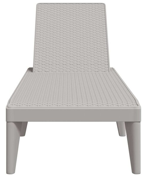 VidaXL Napozóágy - Szürke PP - 186 x 60 x 29 cm