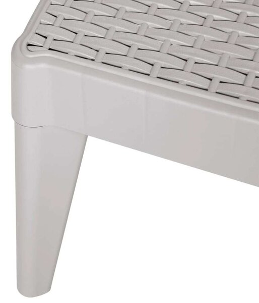 VidaXL Napozóágy - Szürke PP - 186 x 60 x 29 cm