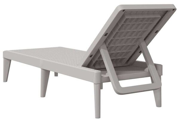 VidaXL Napozóágy - Szürke PP - 186 x 60 x 29 cm