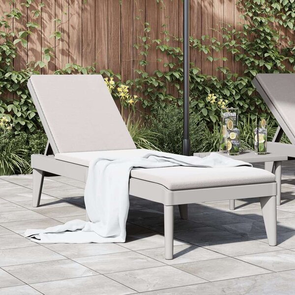 VidaXL Napozóágy - Szürke PP - 186 x 60 x 29 cm