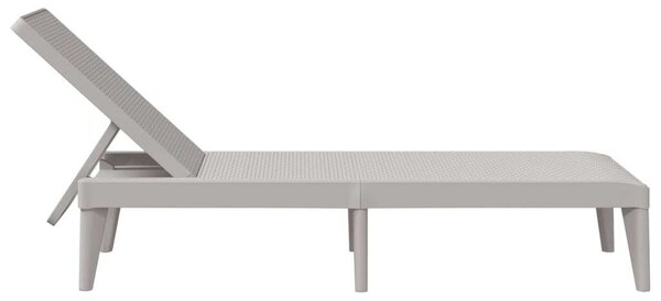 VidaXL Napozóágy - Szürke PP - 186 x 60 x 29 cm