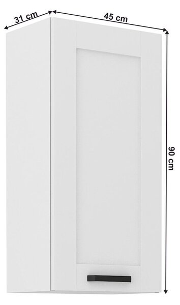 Felső szekrény, fehér, LULA 45 G-90 1F