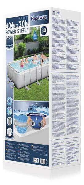 Bestway Capri 404x201x100cm Fémvázas medence vízforgatóval és létrával (FFA 678) - szürke