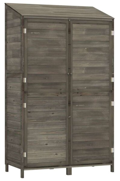 Antracit tömör fenyőfa kerti fészer 102x52x174,5 cm