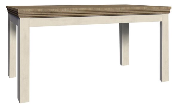 Étkezőasztal, széthúzható, északi lucfenyő / vad tölgyfa, 160-203x90 cm, ROYAL ST