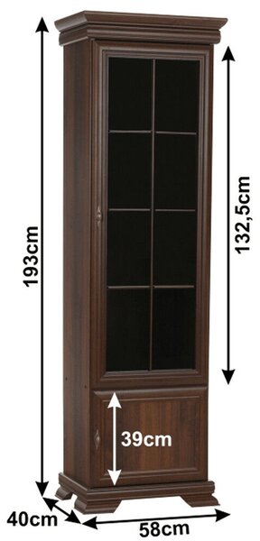 Vitrines szekrény, samoa king, KORA KRW1