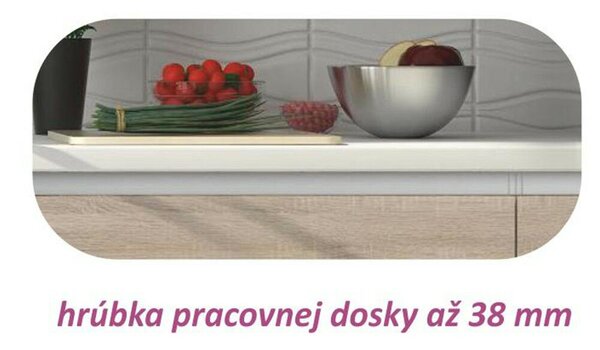 Alsószekrény polccal, fehér, LINE