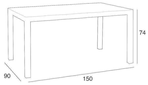 Hellda Kerti Bútor Szett - 4+1 Személyes - Grafit