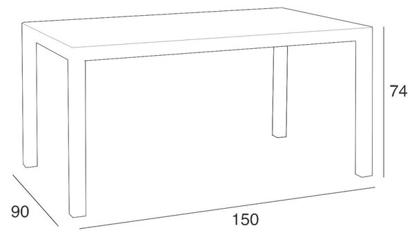 Hellda Kerti Bútor Szett - 4+1 Személyes - Grafit