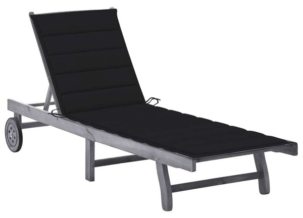 VidaXL Akácfa Napozóágy - 200cm, Szürke