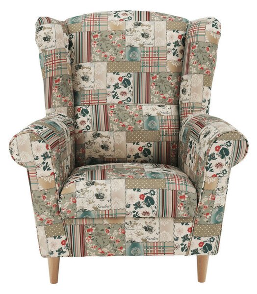 Füles fotel, szövet patchwork viorica 1, CHARLOT