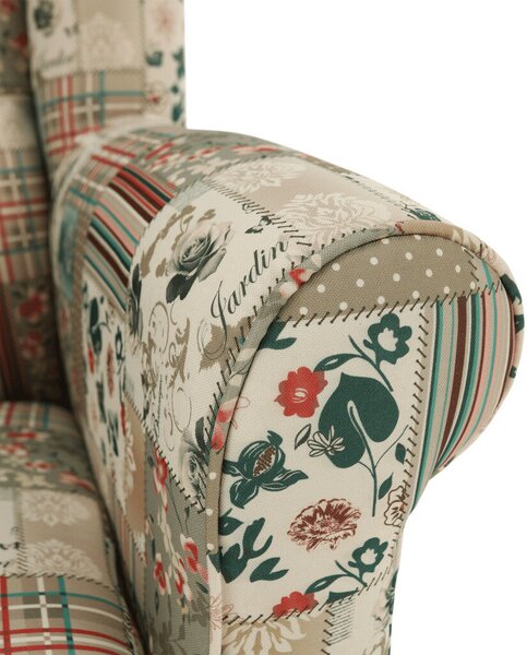Füles fotel, szövet patchwork viorica 1, CHARLOT