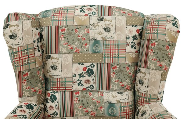 Füles fotel, szövet patchwork viorica 1, CHARLOT