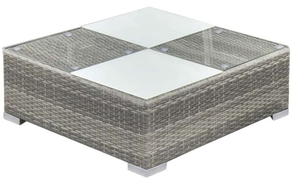 Polyrattan Kerti Ülőgarnitúra - Szürke - 6 részes