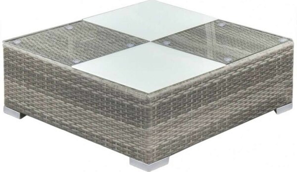 Polyrattan Kerti Ülőgarnitúra - Szürke - 6 részes