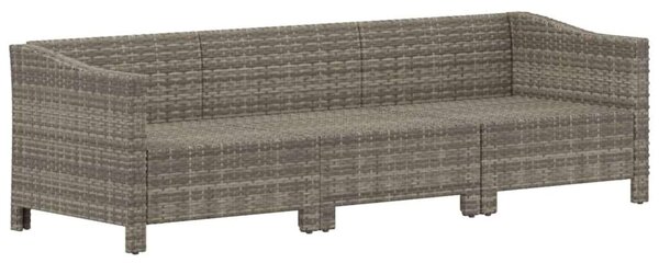 Polyrattan Kerti Ülőgarnitúra - 3 részes - Szürke