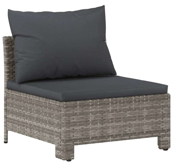 Polyrattan Kerti Ülőgarnitúra - 3 részes - Szürke