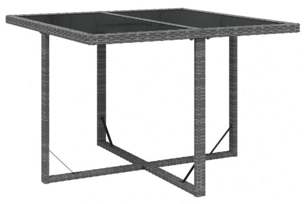 Polyrattan Kerti Étkezőgarnitúra - 5 részes - Szürke