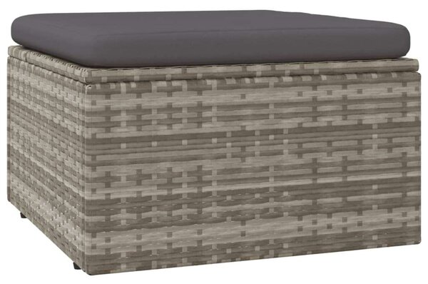 5 részes szürke polyrattan kerti ülőgarnitúra párnákkal