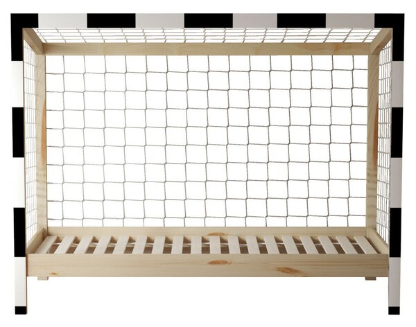 Montessori ágy, természetes/Fehér/fekete, 90x200, FUTAL