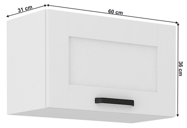 Felső szekrény, fehér, Lula 60 GU-36 1F