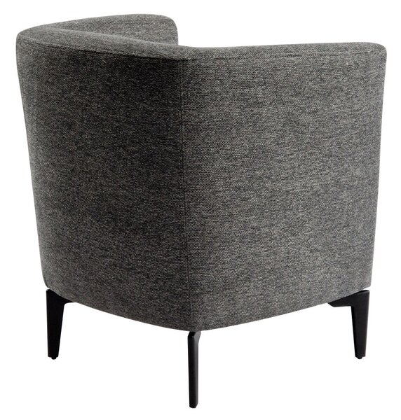 Design fotel, szürke/fekete, KAPY