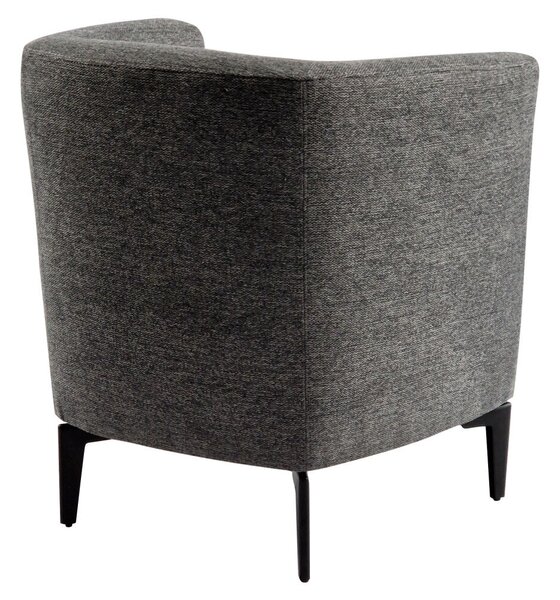 Design fotel, szürke/fekete, KAPY