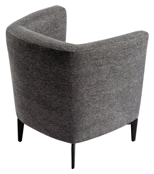 Design fotel, szürke/fekete, KAPY