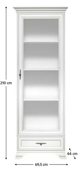 Vitrin, alpesi fehér, KENTAK REG1W1S