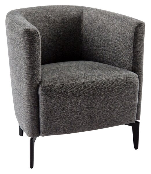 Design fotel, szürke/fekete, KAPY