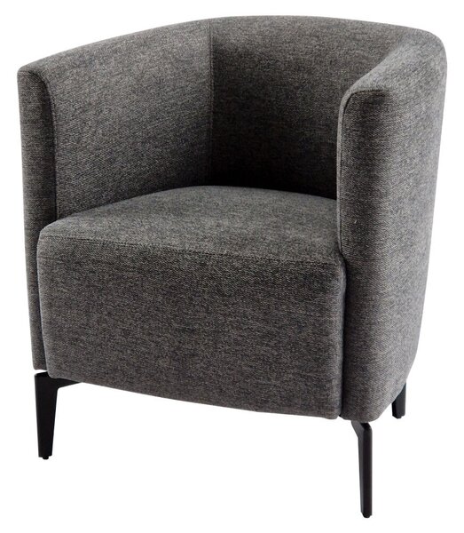Design fotel, szürke/fekete, KAPY