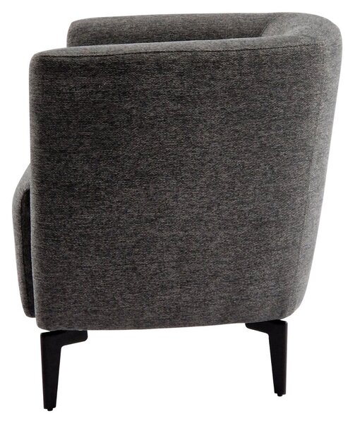 Design fotel, szürke/fekete, KAPY