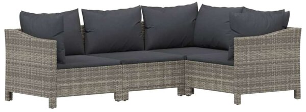 VidaXL Polyrattan Kerti Ülőgarnitúra - 7 részes - Szürke