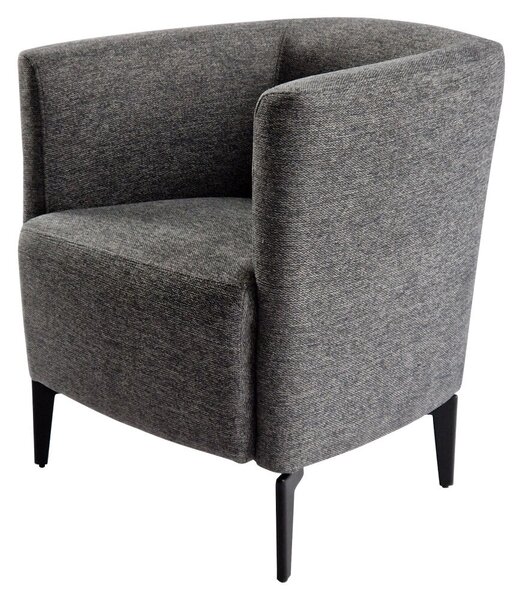 Design fotel, szürke/fekete, KAPY